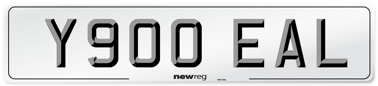 Y900 EAL Number Plate from New Reg